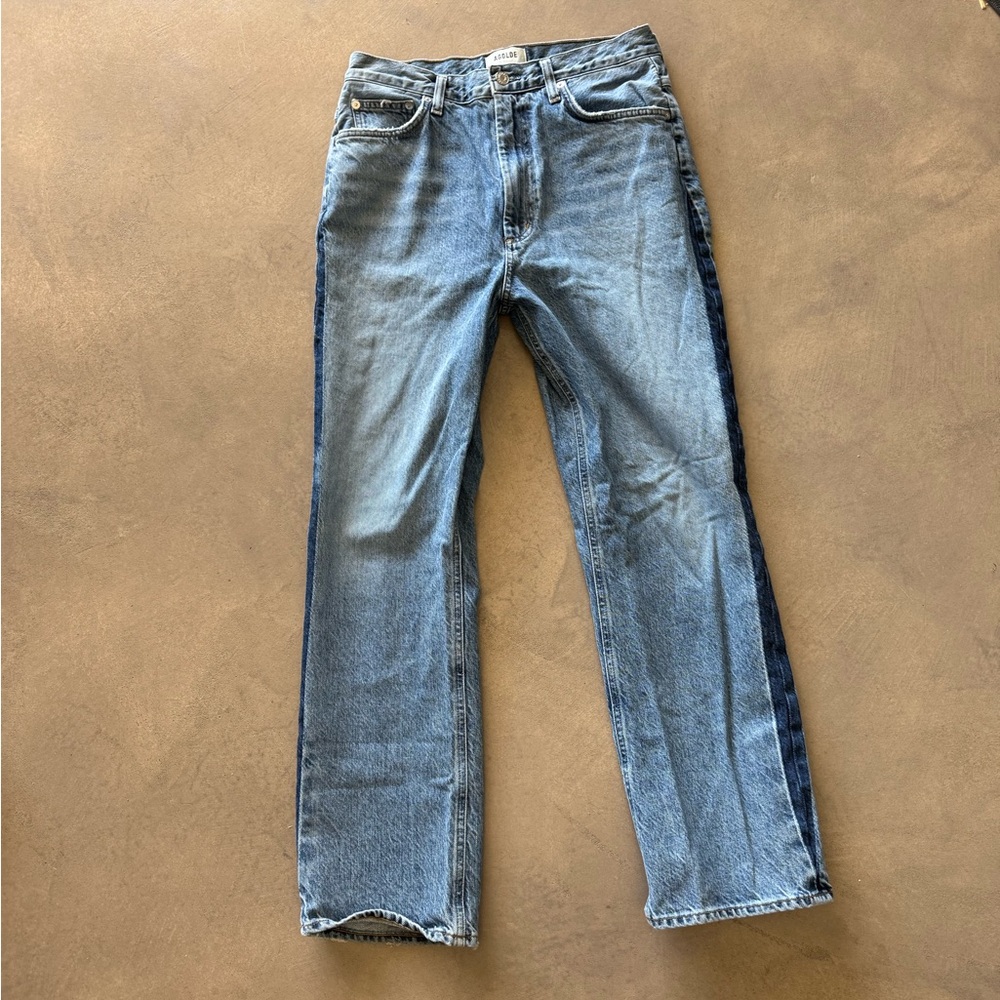 AGOLDE Straight Leg Tuxedo Stripe Jeans